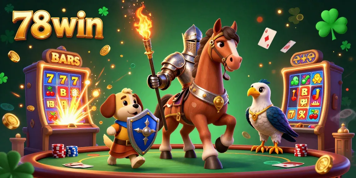 Experience the thrill of winning with 78 win at this vibrant casino scene filled with exciting games.