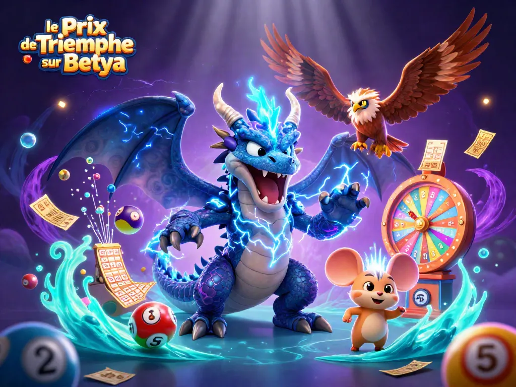 Place your bets on le Prix de l'Arc de Triomphe sur Betya amidst vibrant lottery elements and dynamic characters.