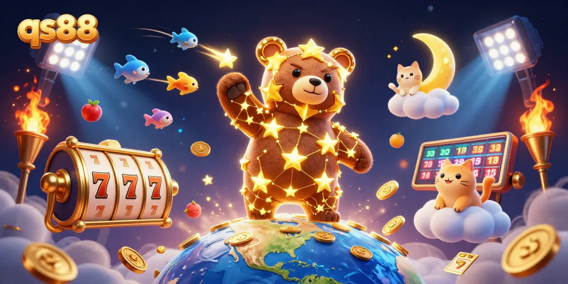Experience thrilling wins at qs88 with a dynamic scene of slot games and dazzling characters.