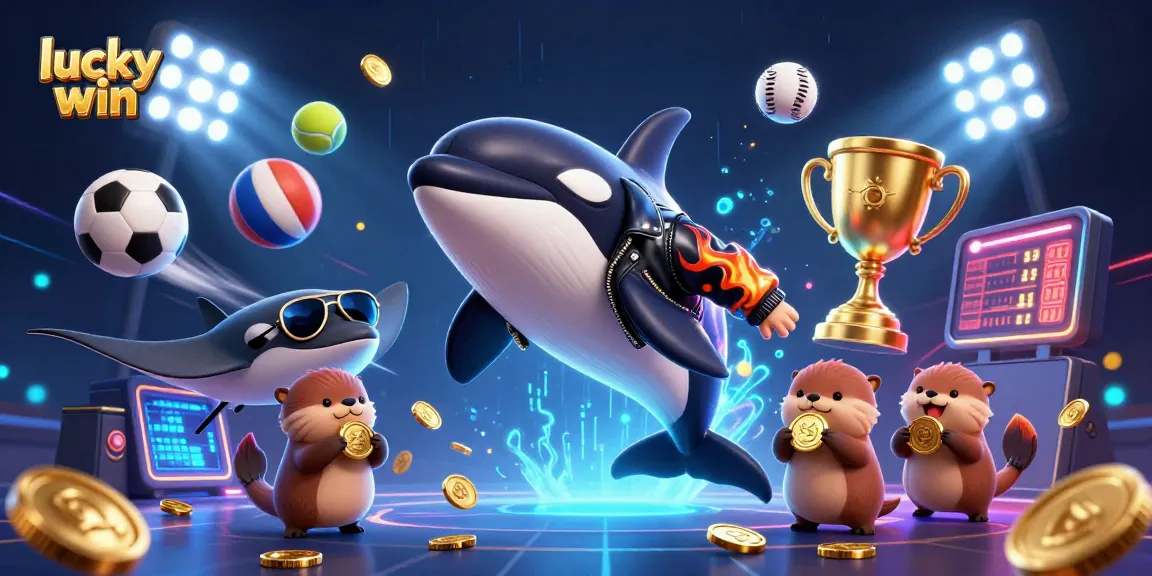 Experience the thrilling atmosphere of a lucky win at the casino with engaging characters and vibrant elements.