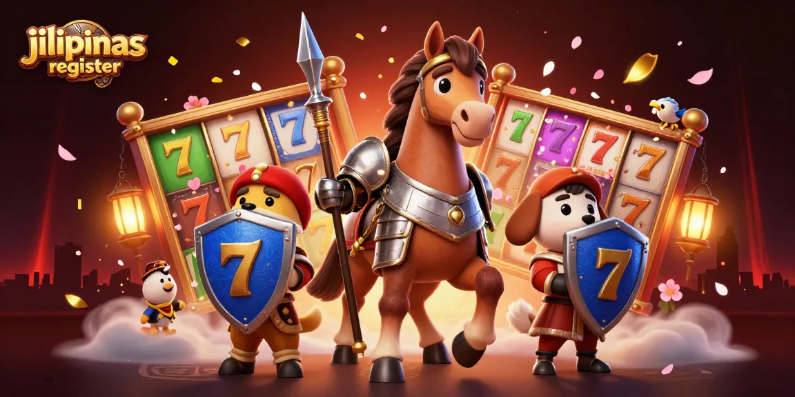 Engage in casino excitement with jilipinas register featuring vibrant slot reels and medieval characters.
