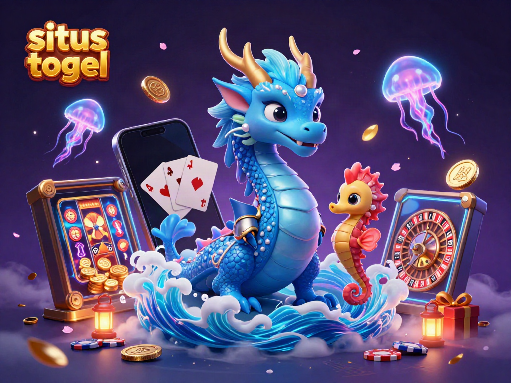 Engage with exciting situs togel action featuring a dragon and knight in a vibrant, dynamic casino scene.