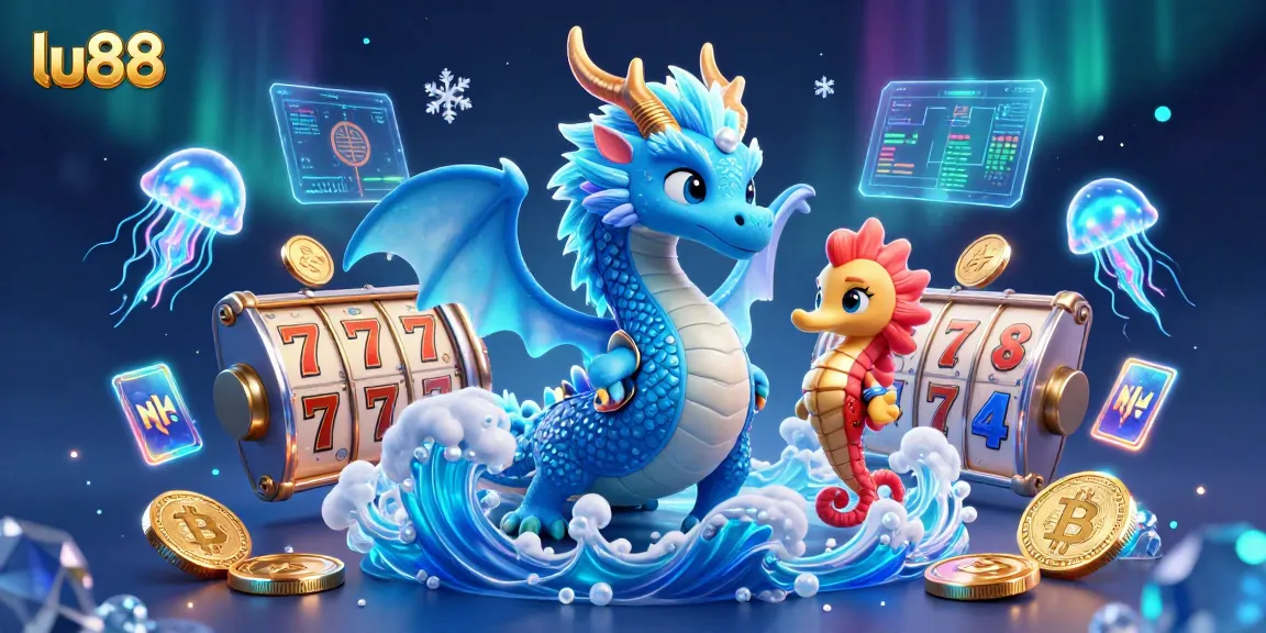 Experience thrilling gaming with LU88's vibrant slots and 3D characters amidst a magical underwater scene.