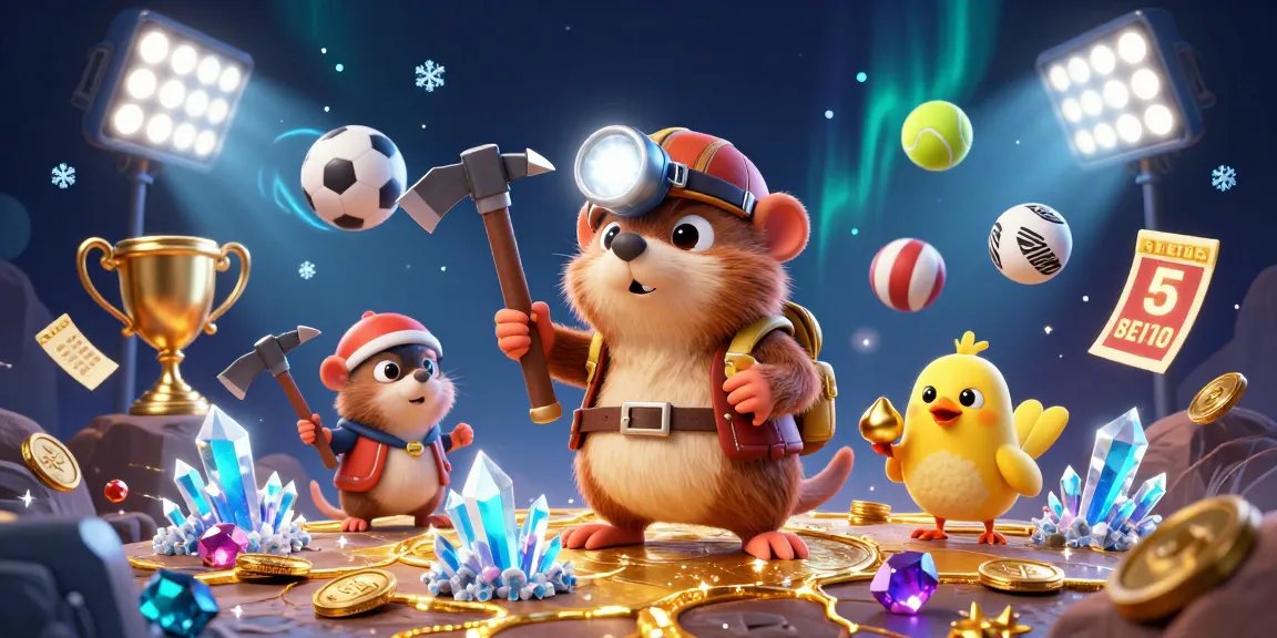 Engage in thrilling adventures at 789win vip with a treasure hunter and sports elements in a vibrant casino scene.