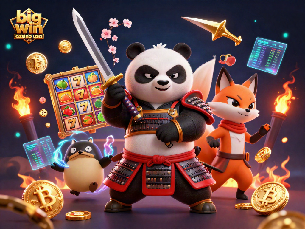 Win big at big win casino usa with thrilling slot games featuring vibrant characters and rich casino elements.