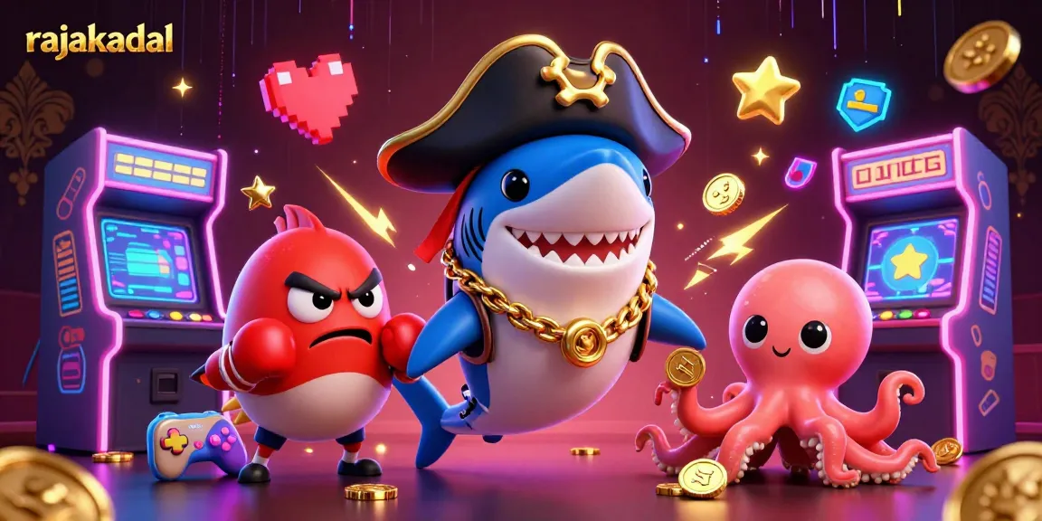 Slot online rajakadal yang mengasyikkan dengan karakter kartun dan unsur taruhan.