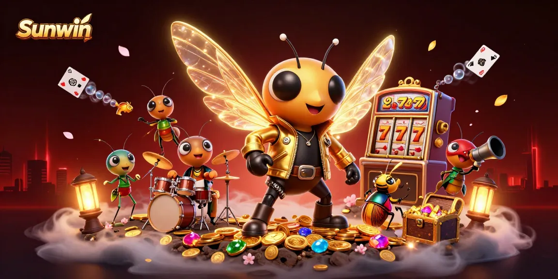 Experience thrilling gaming with Sunwin, featuring a vibrant rock star scene and exciting casino elements.