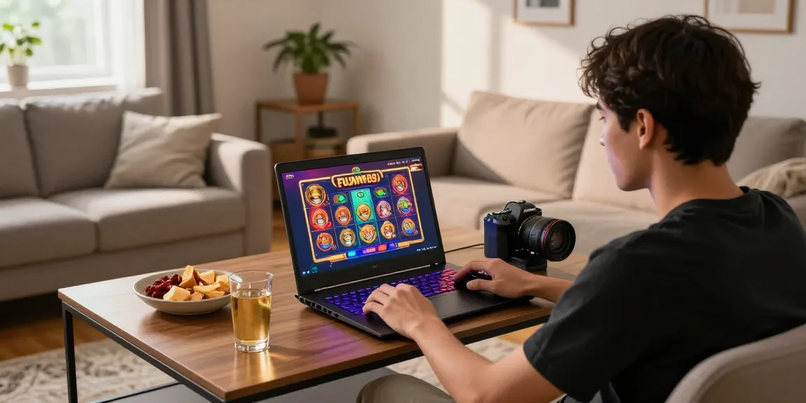 Menikmati permainan slot gacor fujiwin88 di ruang tamu yang nyaman dengan suasana ceria dan dekor yang ramah keluarga.