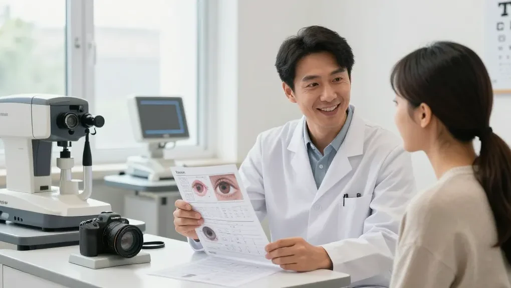 Consultation at SNU Eye Clinic focusing on eye care treatment options, highlighting advanced technology and personalized care.