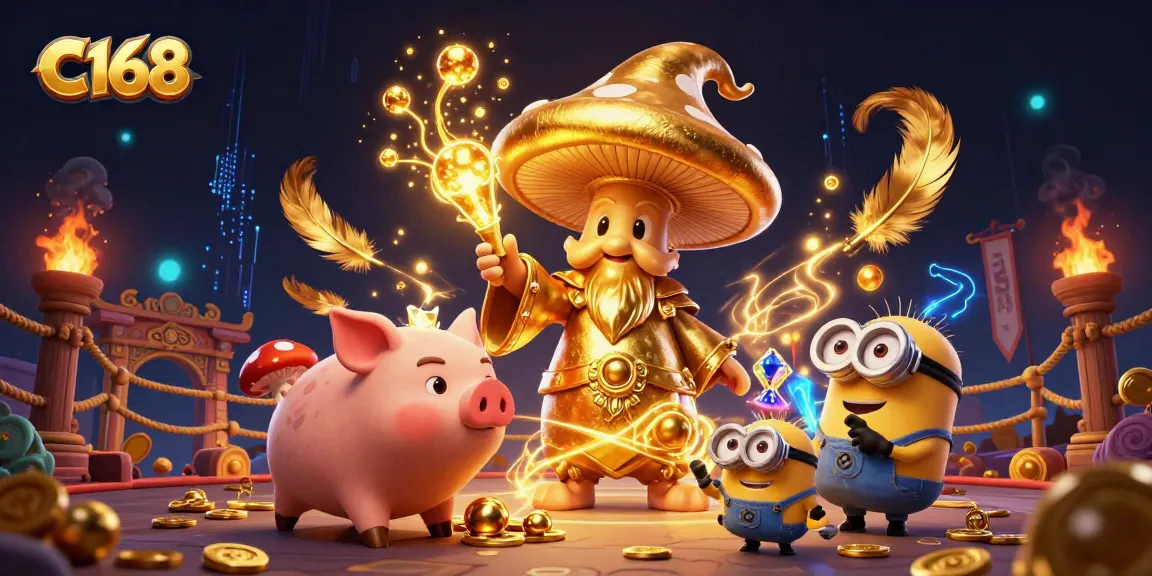 Win big with C168 in a vibrant 3D casino adventure filled with treasures!